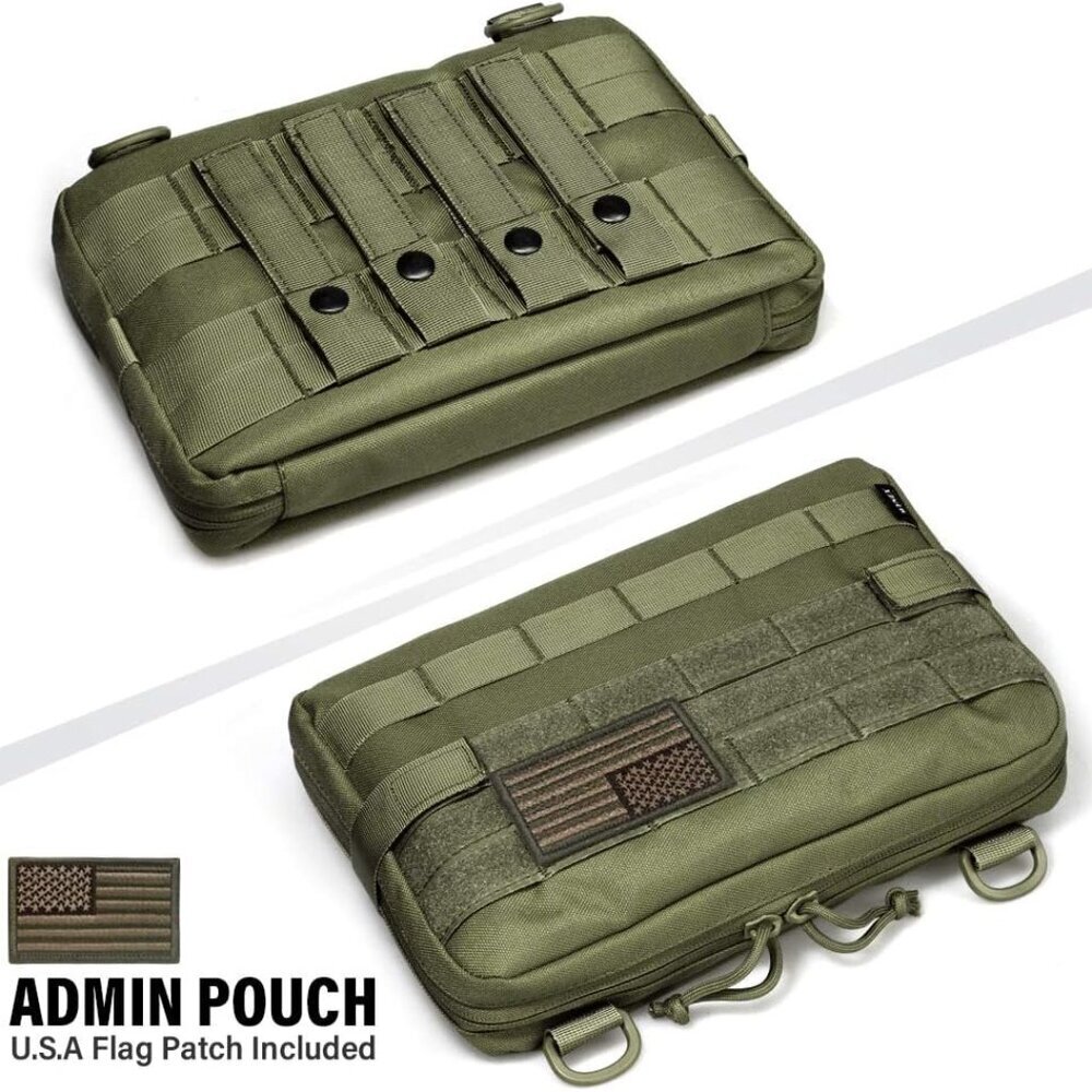 Tactical Admin Molle Pouch, Medical EDC EMT Utility Bag Shell Design Attachment - Picture 5 of 7